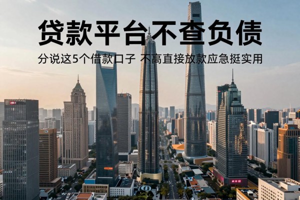 贷款平台不查负债,分说这5个借款口子对负债要求不高直接放款应急挺实用