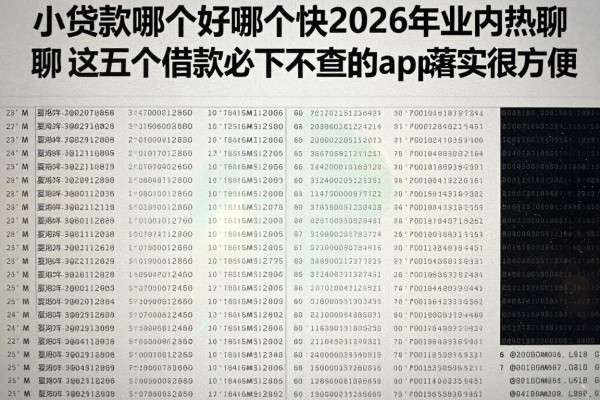 小额贷款哪个好哪个快2026年业内热聊，这五个借款必下不查的app着实很方便