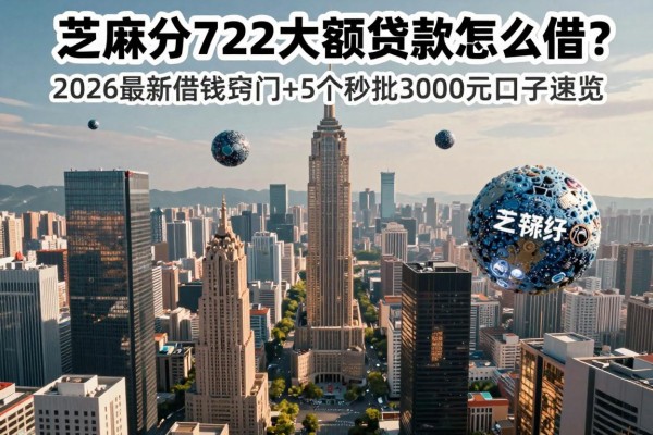 芝麻分722大额贷款怎么借?2026最新借钱窍门+5个秒批3000元口子速览
