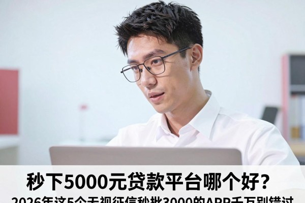 秒下5000元贷款平台哪个好？2026年这5个无视征信秒批3000的APP千万别错过