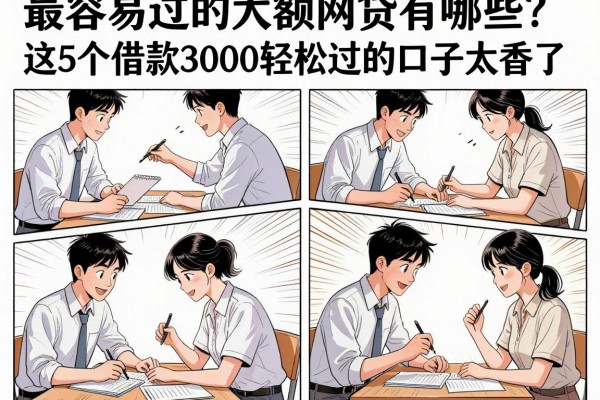 最容易过的大额网贷有哪些？这5个借款3000轻松过的口子太香了