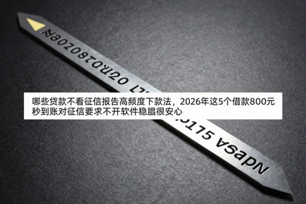 哪些贷款不看征信报告高额度下款法,2026年这5个借款8000元秒到账对征信要求不高软件稳妥很安心
