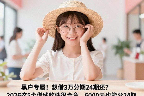 黑户专属！想借3万分期24期还？2026这5个借钱软件很合意，6000元也能分24期