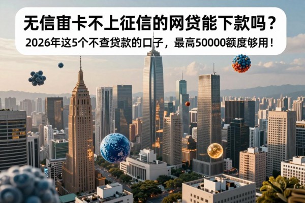 无信用卡不上征信的网贷能下款吗?2026年这5个不查贷款的口子,最高50000额度够用!