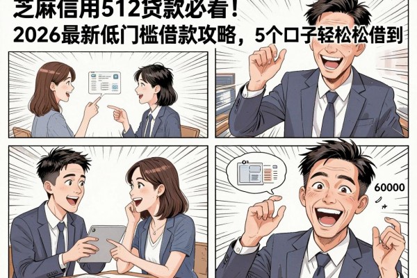 芝麻信用512贷款必看!2026最新低门槛借款攻略,5个口子轻松借到60000