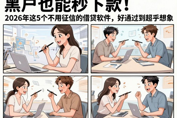 黑户也能秒下款!2026年这5个不用征信的借贷软件,好通过到超乎想象