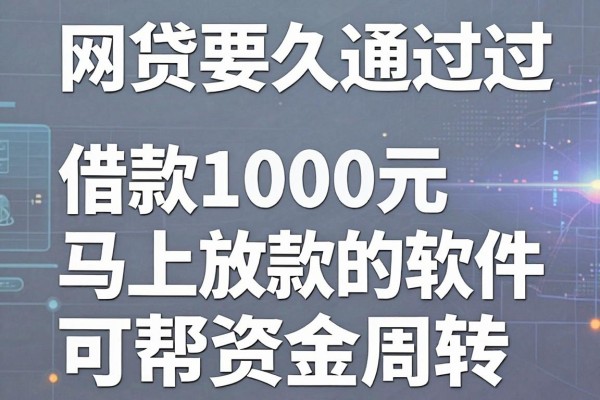 网贷要久通过过审核，这五个借款1000元马上放款的软件可帮资金周转