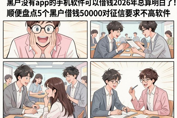 黑户没有app的手机软件可以借钱2026年总算明白了!顺便盘点5个黑户借钱50000对征信要求不高软件
