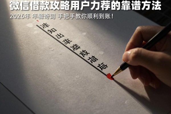 微信借款攻略:2026年用户力荐的靠谱方法,手把手教你顺利到账!