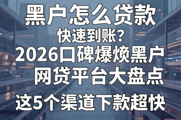 黑户怎么贷款快速到账?2026口碑爆款黑户网贷平台大盘点,这5个渠道下款超快!