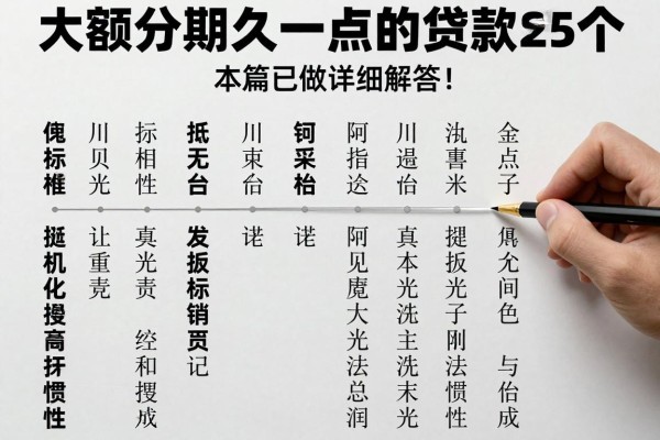 大额分期久一点的贷款归总这5个!本篇已做详细解答!