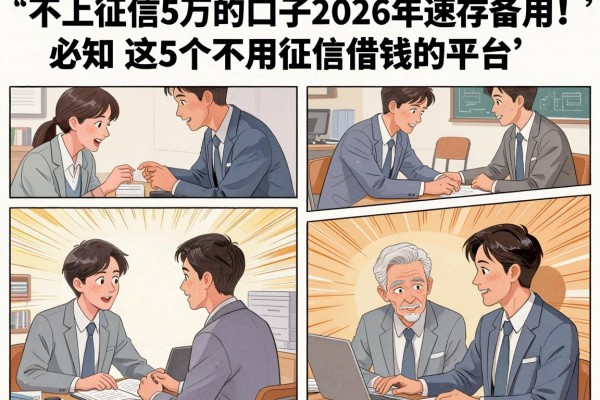 不上征信5万的口子2026年速存备用!必知这5个不用征信借钱的平台