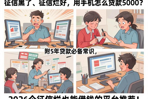 征信黑了、征信不好、征信烂了，用手机怎么贷款5000？2026年贷款必备常识，附5个征信烂也能借钱的平台推荐！