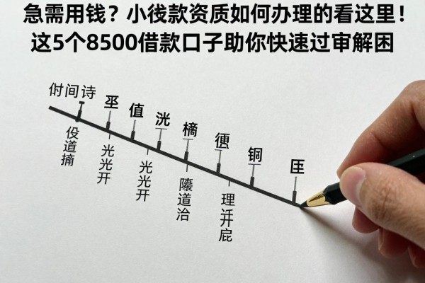 急需用钱?小额贷款资质如何办理的看这里!这5个8500借款口子助你快速过审解困