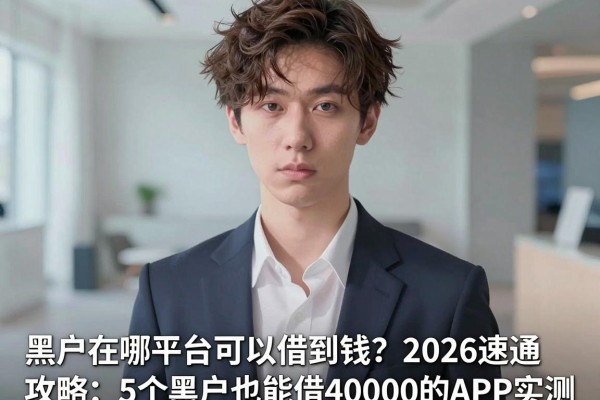 黑户在哪平台可以借到钱?2026速通攻略:5个黑户也能借40000的APP实测