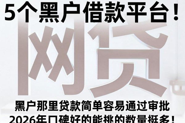 黑户那里贷款简单容易通过审批2026年口碑好的能挑的数量挺多！，本篇为您全面解答这5个黑户借款平台！