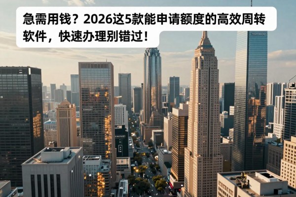 急需用钱?2026这5款能申请额度的高效周转软件,快速办理别错过!