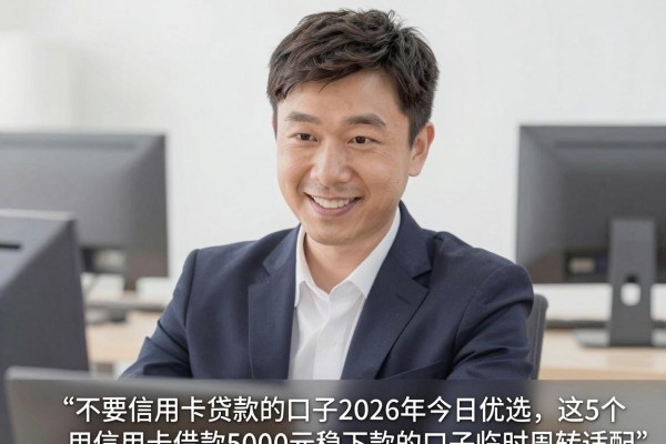 不要信用卡贷款的口子2026年今日优选，这5个用信用卡借款5000元稳下款的口子临时周转适配