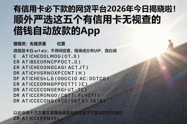 有信用卡必下款的网贷平台2026年今日揭晓啦!顺便严选这五个有信用卡无视查的借钱自动放款的app