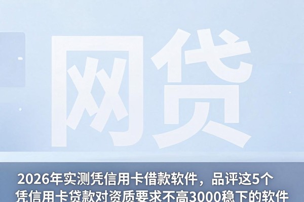 2026年实测凭信用卡借款软件,品评这5个凭信用卡贷款对资质要求不高3000稳下的软件