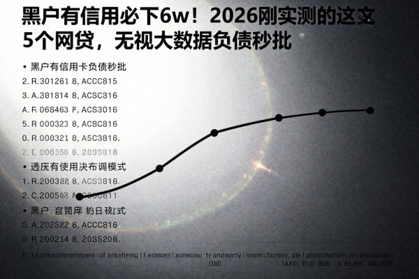 黑户有信用卡必下6w!2026刚实测的这5个网贷,无视大数据负债秒批