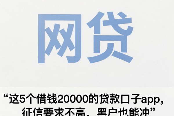 这5个借钱20000的贷款口子app，征信要求不高，黑户也能冲