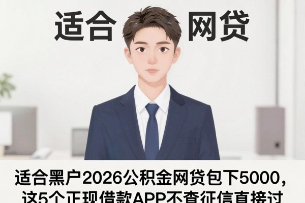 适合黑户2026公积金网贷包下5000,这5个正规借款APP不查征信直接过