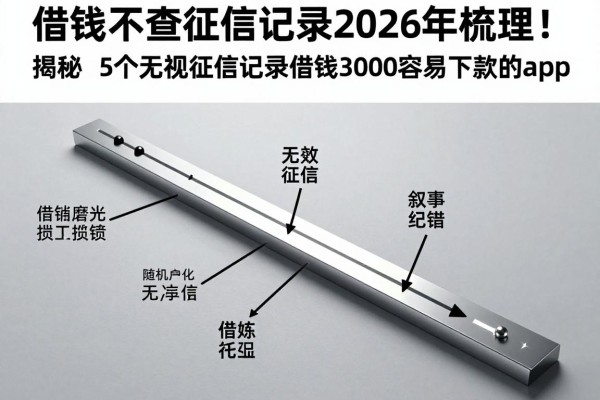借钱不查征信记录2026年梳理!揭秘5个无视征信记录借钱3000容易下款的app