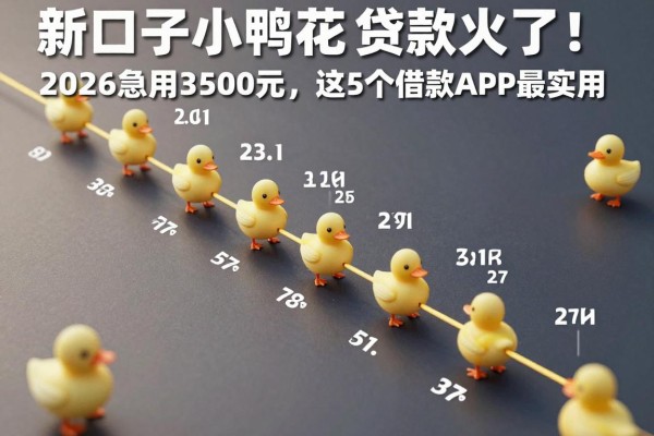 新口子小鸭花花贷款火了!2026急用3500元,这5个借款APP最实用