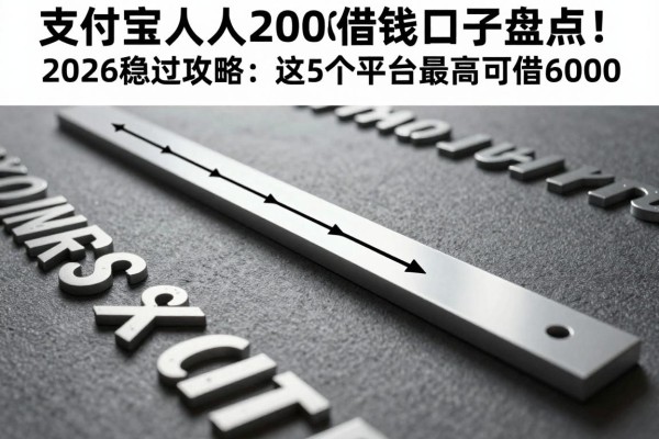 支付宝人人2000借钱口子盘点!2026稳过攻略:这5个平台最高可借6000