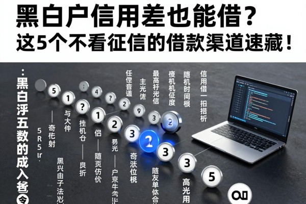 黑白户信用差也能借?这5个不看征信的借款渠道速藏!