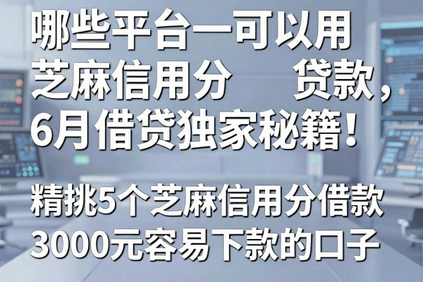 哪些平台可以用芝麻信用分贷款6月借贷独家秘籍!精挑5个芝麻信用分借款3000元容易下款的口子