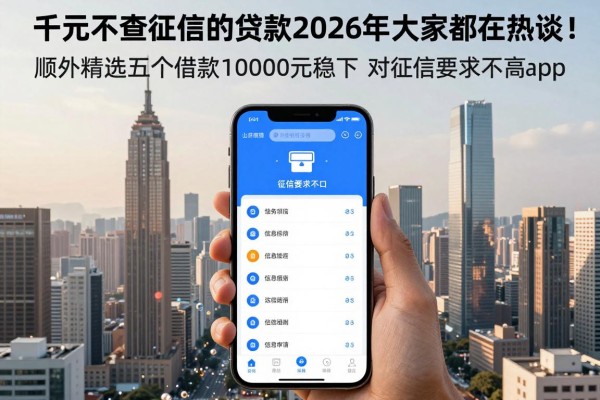 千元不查征信的贷款2026年大家都在热议！顺便精选五个借款10000元稳下 对征信要求不高app