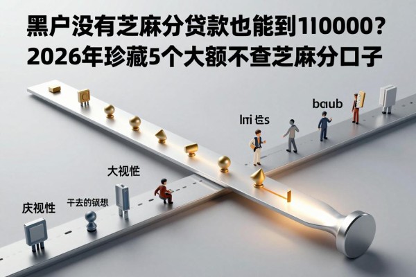 黑户没有芝麻分贷款也能借到10000？2026年珍藏5个大额不查芝麻分口子
