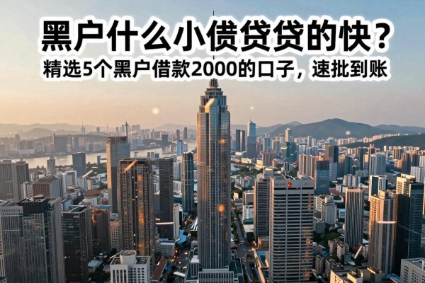 黑户什么小额贷款贷的快?精选5个黑户借款2000的口子,速批到账!
