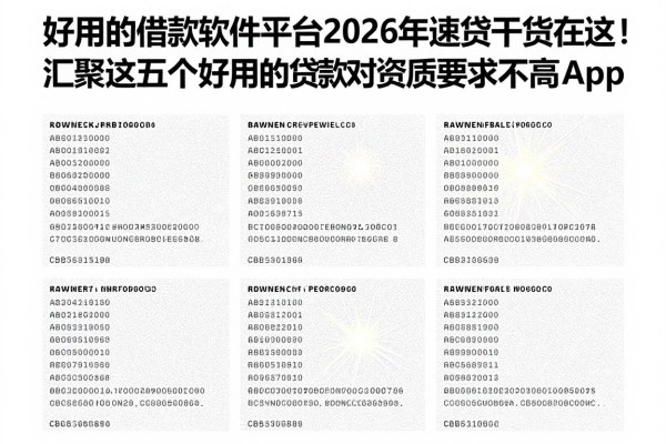 好用的借款软件平台2026年速贷干货在这!汇聚这五个好用的贷款对资质要求不高app