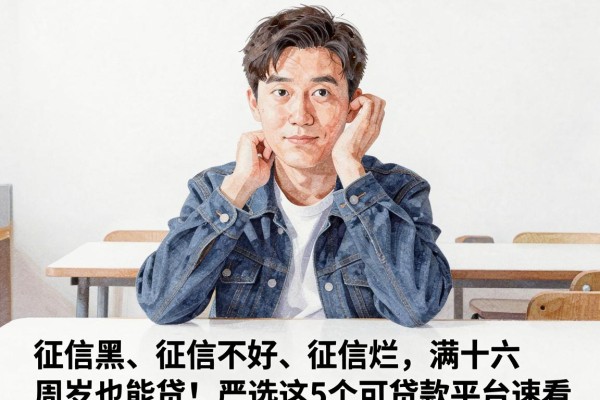 征信黑、征信不好、征信烂,满十六周岁也能贷!严选这5个可贷款平台速看