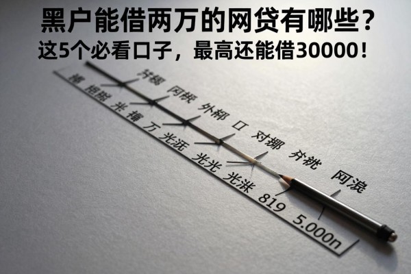 黑户能借两万的网贷有哪些?这5个必看口子,最高还能借30000!