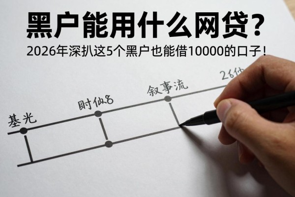 黑户能用什么网贷？2026年深扒这5个黑户也能借10000的口子！