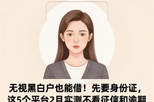 无视黑白户也能借!先要身份证,这5个平台2月实测不看征信和逾期