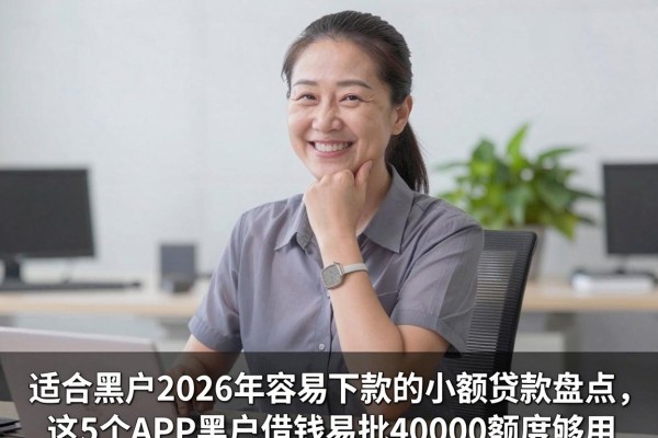适合黑户2026年容易下款的小额贷款盘点，这5个APP黑户借钱易批40000额度够用
