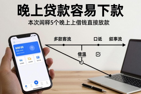 晚上贷款容易下款，本次阐释5个晚上借钱直接放款软件