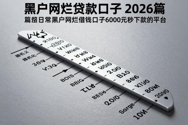 黑户网烂贷款口子，2026看这篇这五个黑户网烂借钱口子6000元秒下款的平台