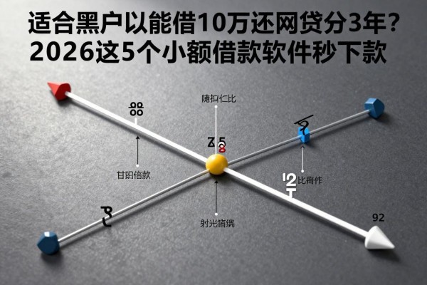 适合黑户怎么能借10万还网贷分3年?2026这5个小额借款软件秒下款