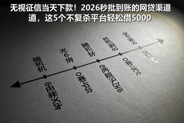 无视征信当天下款!2026秒批到账的网贷渠道,这5个不复杂平台轻松借5000