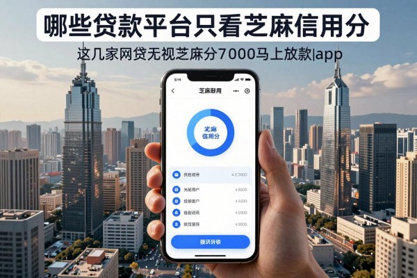 哪些贷款平台只看芝麻信用分,这几家网贷无视芝麻分7000马上放款的app适配临时周转