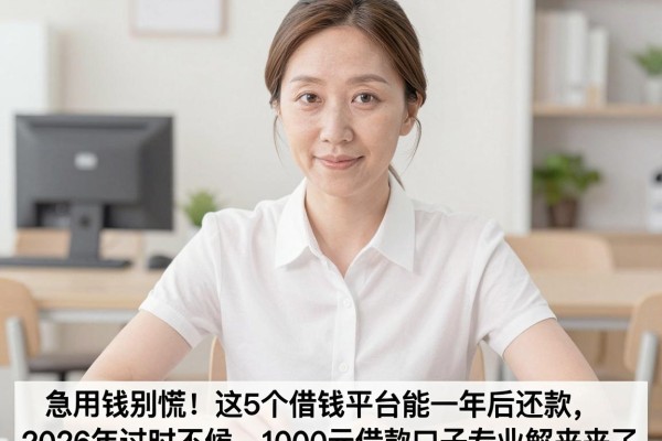 急用钱别慌!这5个借钱平台能一年后还款,2026年过时不候,1000元借款口子专业解说来了