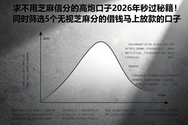 求不用芝麻信用分的高炮口子2026年秒过秘籍!同时筛选5个无视芝麻分的借钱马上放款的口子