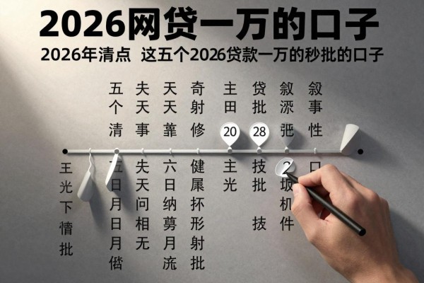 2026网贷一万的口子,2026年清点这五个2026贷款一万的秒批的口子