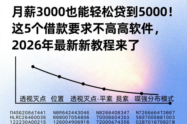 月薪3000也能轻松贷到5000!这5个借款要求不高的软件,2026年最新教程来了